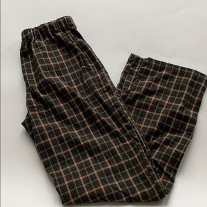 Brandy Melville plaid wide leg trousers